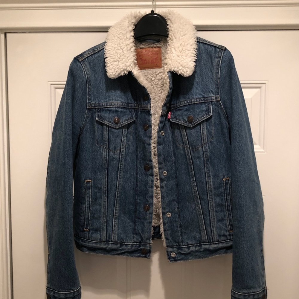 Authentic Levi Denim Sherpa Jacket